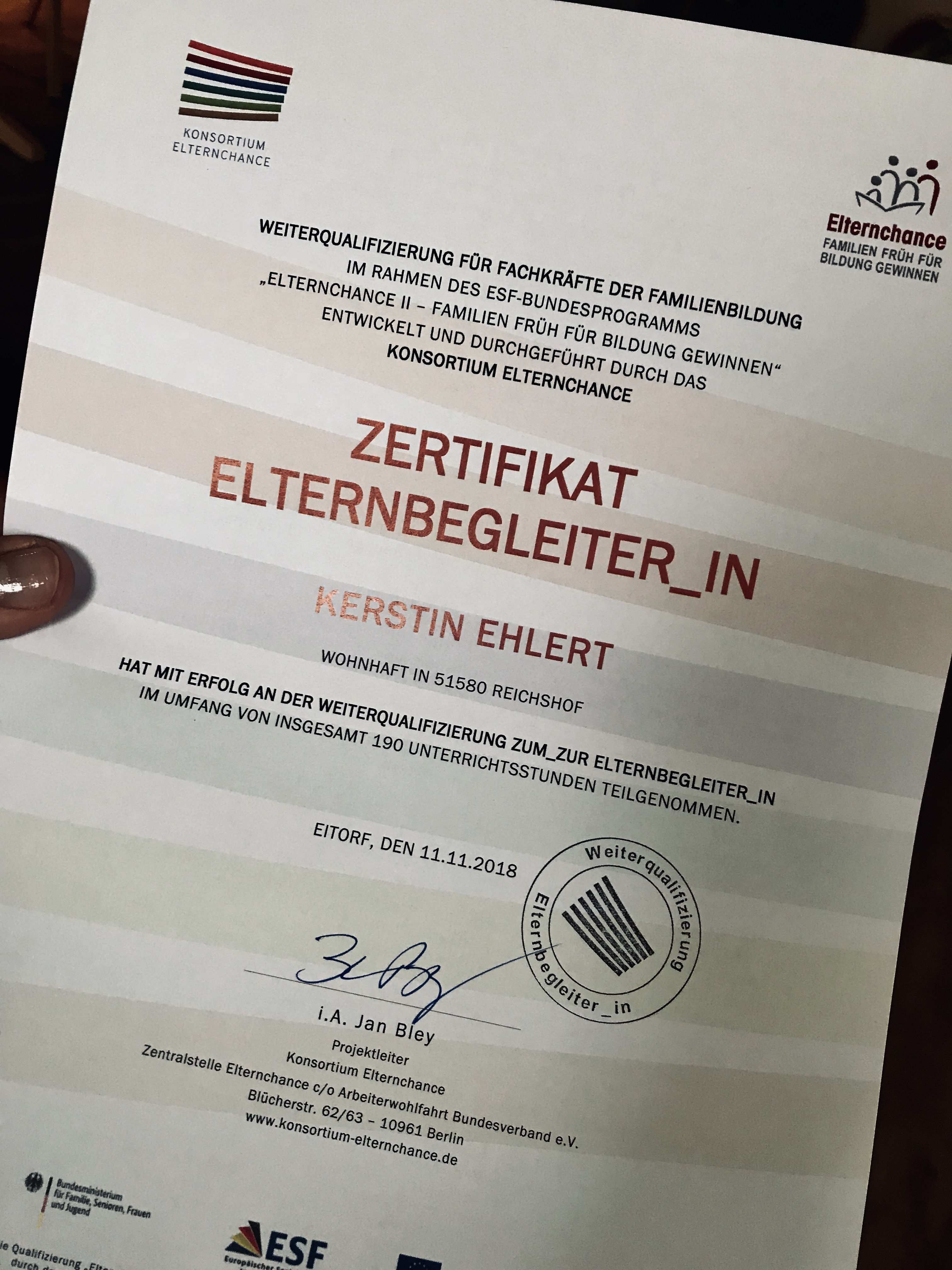 Elternbegleitung. Teil unserer Arbeit.